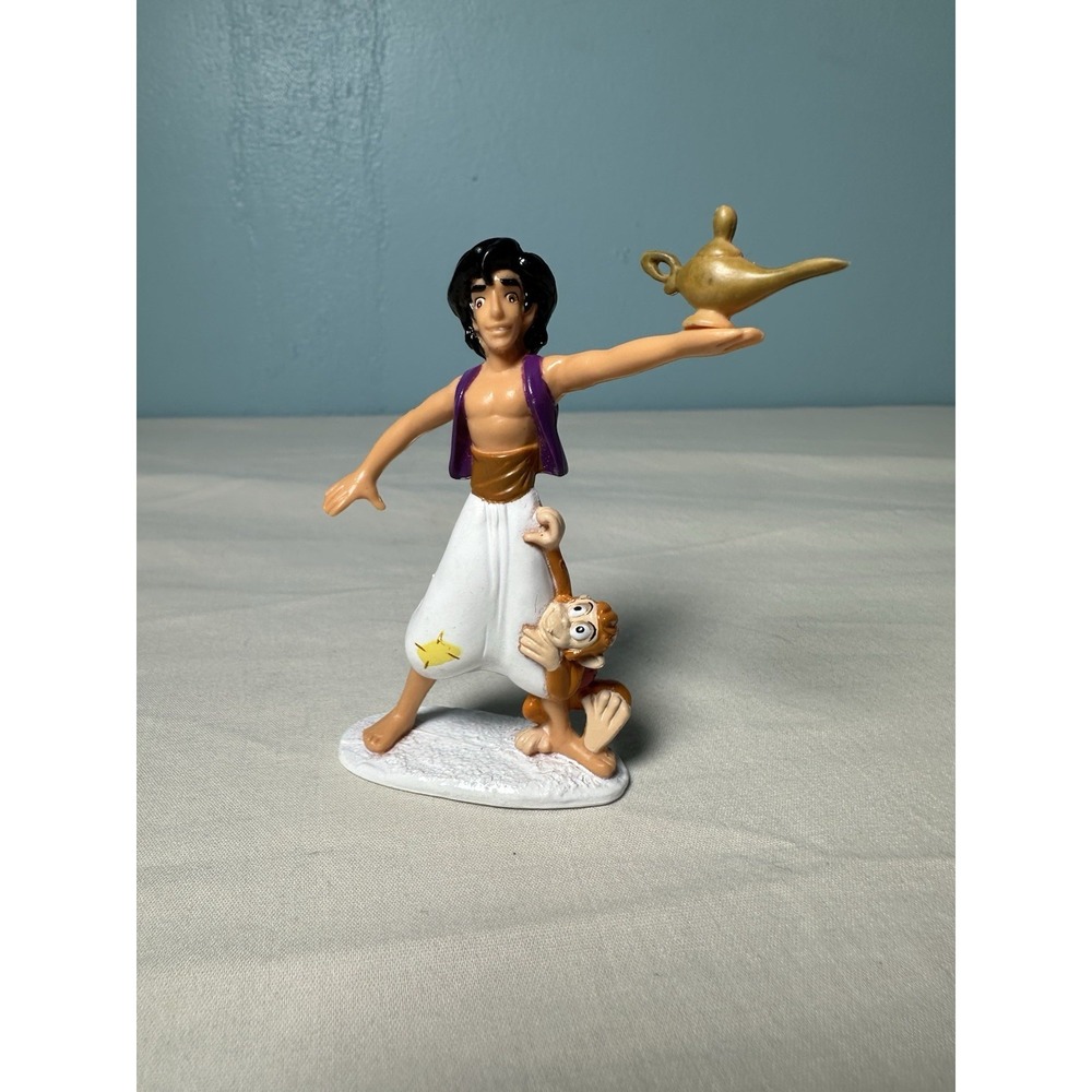 Vtg 1992 Aladdin Abu Genie Lamp Figure Mattel Disney Cake Topper Prince P